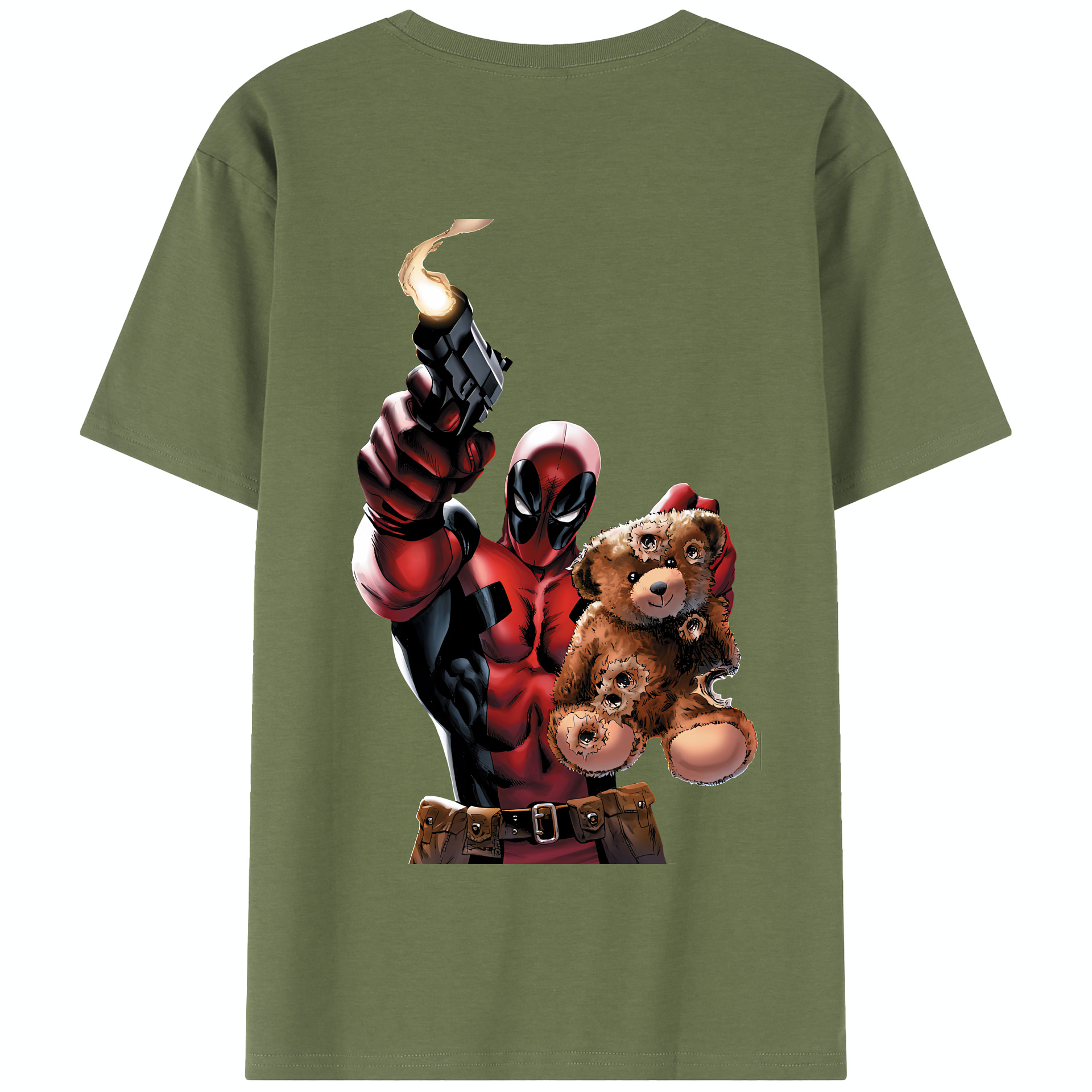 （画像用） Deadpool デッドプール 綿100％半袖Tシャツ（背面プリント）